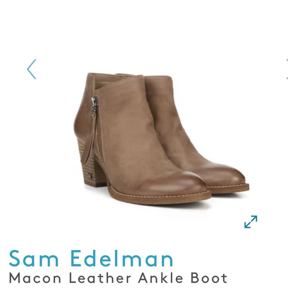 Sam Edelman Leather Macon Brown Ankle Booties - Picture 2 of 14